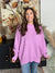 The Side Slit Oversized Sweater - Mauve