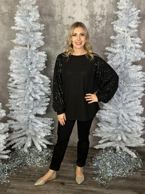 Santa Baby Top - Black BESTSELLER