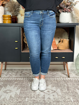 BEST SELLING Judy Blue Mid Rise Dark Wash Boyfriend Fit Jean  (sizes 0/24-20W)