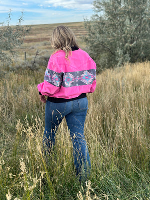 90's Western Barbie Bomber Jacket (Small - 3X)