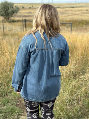 Denim Button Up Top