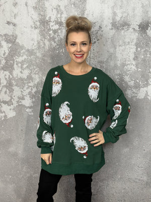 Green Santa Sweatshirt