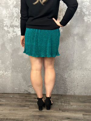 Tinsel Skirt - Teal