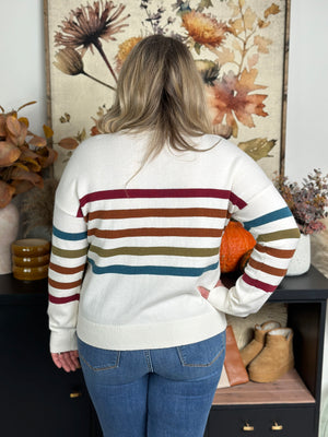 Jewel Tone Stripe Sweater