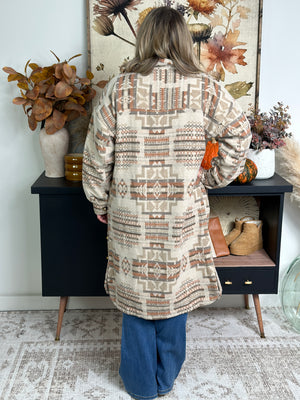 Mocha Mix Aztec Shacket