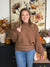 Mocha Ribbed Dolman Sweater