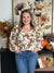 Ivory/Camel Floral Blouse