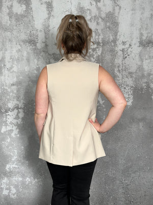 The Blazer Vest - Taupe