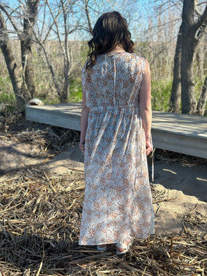 Cream Floral Lace Duster Vest