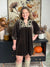 Chocolate Brown Velvet Dress (Small - 2X)