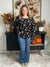 Black Floral Long Round neck Long Sleeve (Small - 3X)