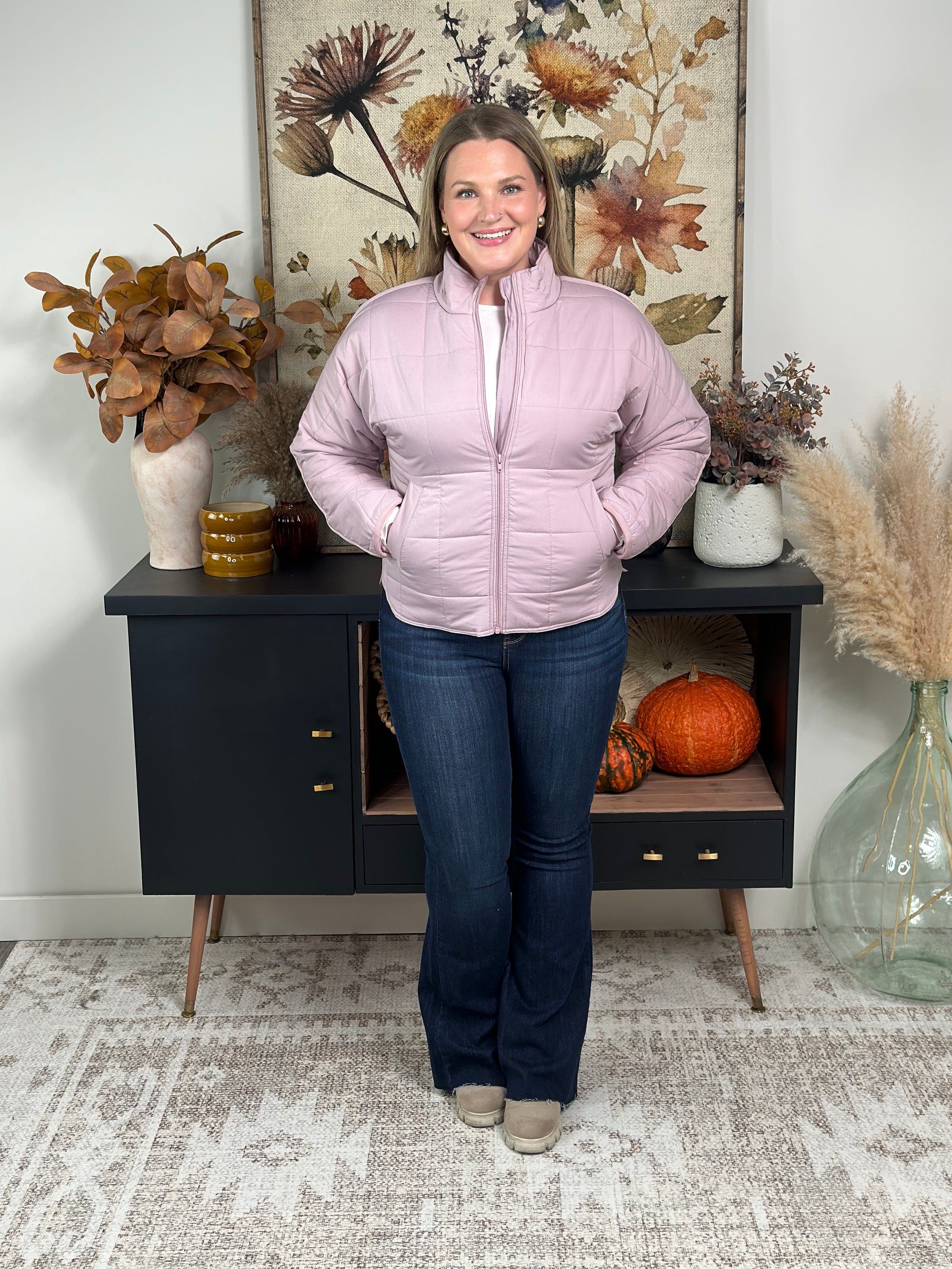 The Jazmine Puffer Jacket - Blush