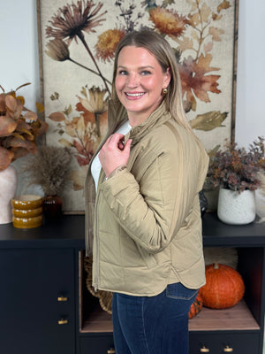 The Jazmine Puffer Jacket - Taupe