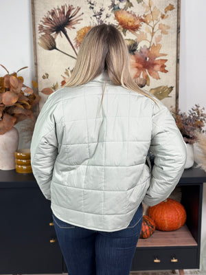 The Jazmine Puffer Jacket - Sage