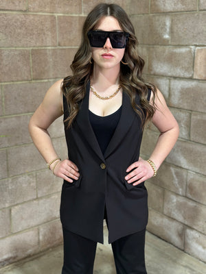 The Blazer Vest - Black