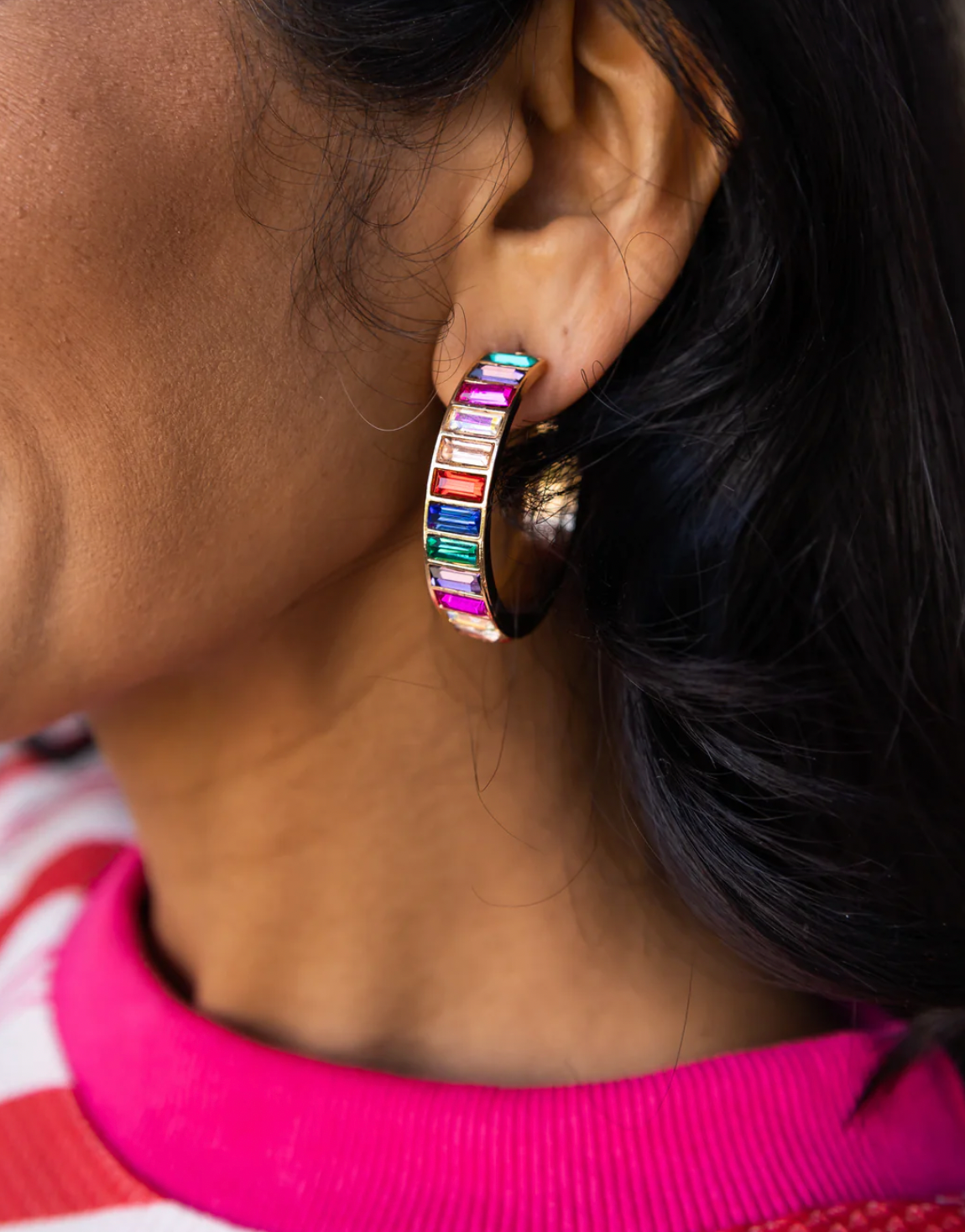 Multicolor Hoop Earrings