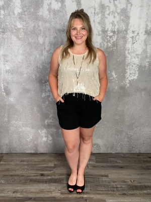 Tassel Tank - Cream  (FINAL SALE)