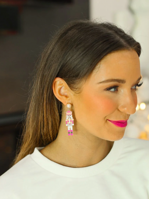 Pink Nutcracker Earrings